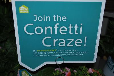 HGTV Home Plant Collection™    : From the HGTV Home Collection® as seen @ Edna Valley Vineyards, Spring Trials 2016:  Join the Confetti Craze!  The Expressions™ line of Annuals from HGTV Home Plant Collection is the perfect opportunity to express your personal style in your garden or yard.